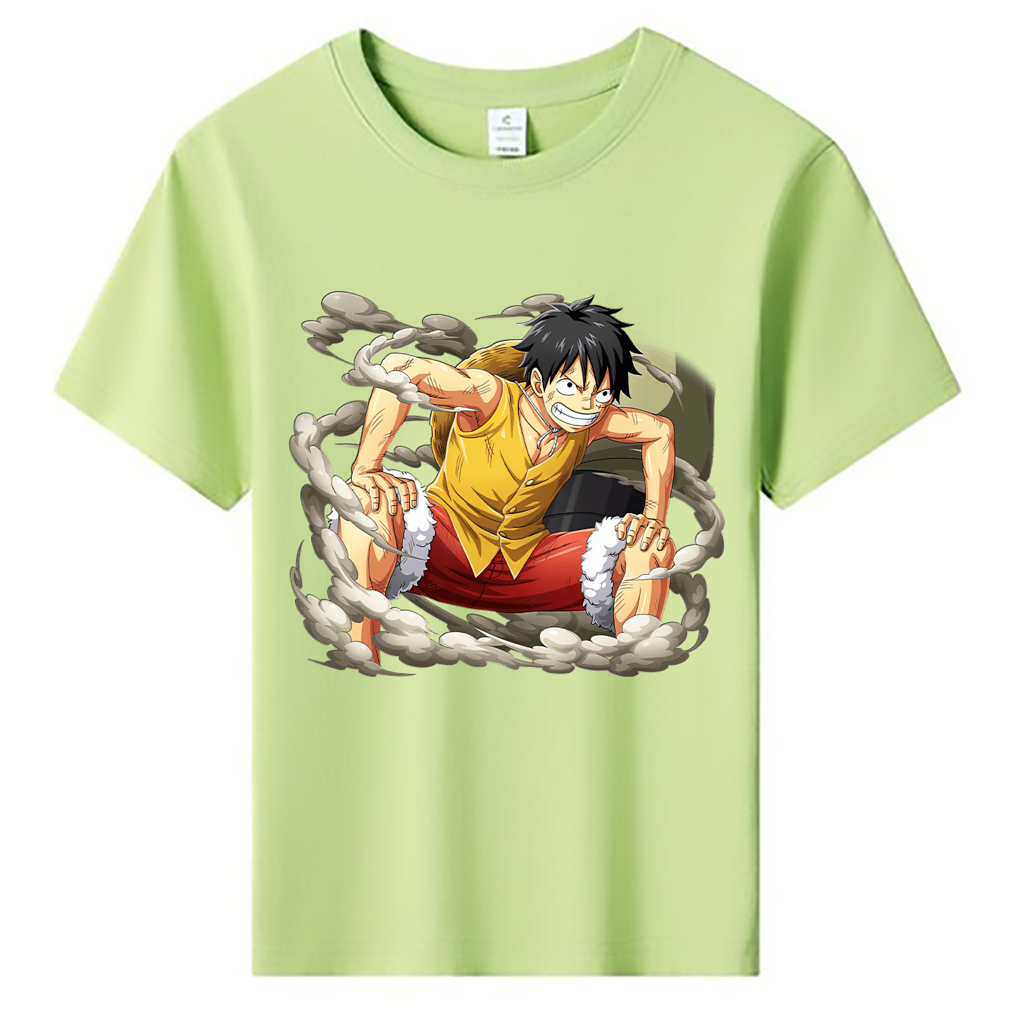 ワンピース モンキー・D・ルフィ ONE PIECE Monkey D. Luffy 綿100％キッズTシャツ（フロントプリント）
